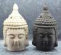 Preview: Duftlampe Buddha Kopf, schwarz oder weiß